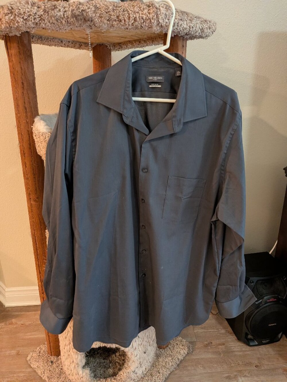 Van Heusen gray long sleeve dress shirt.